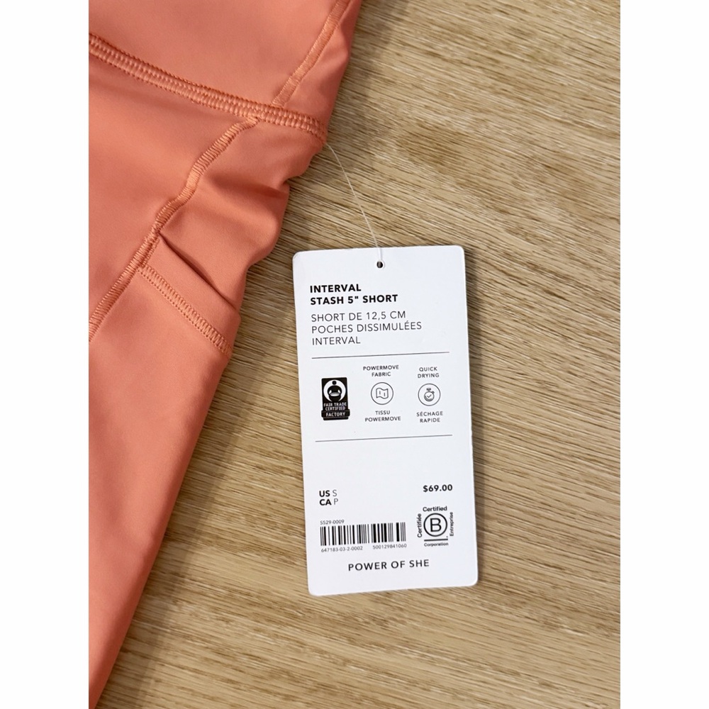 🆕 NWT Athleta Interval Stash 5” Short in Natural Rose - Picture 4 of 10